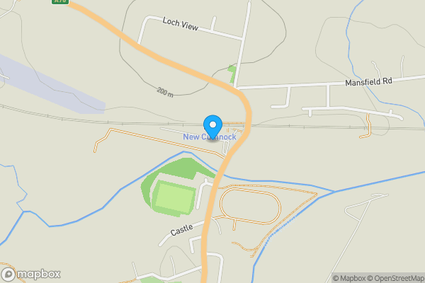 Map location for 12 Pathbrae, Development Site, New Cumnock, KA18 4DF