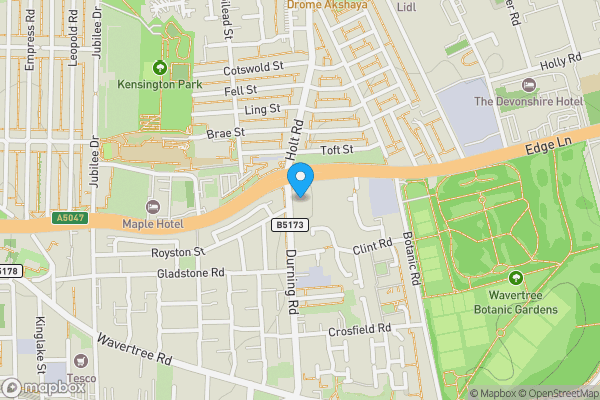 Map location for 118 90 Durning Road, Flat 224, Liverpool, Merseyside, L7 5NH