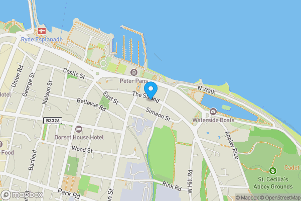 Map location for Flat C, 45 The Strand, Ryde, Isle of Wight, PO33 1JE