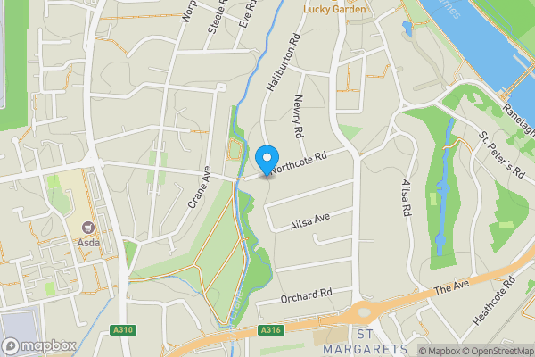 Map location for Flat 3, 62 Northcote Road, St Margarets, Richmond upon Thames, TW1 1PA