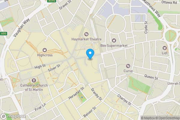 Map location for Barclays Bank, 1-3 Haymarket Towers, Leicester, LE1 1WA