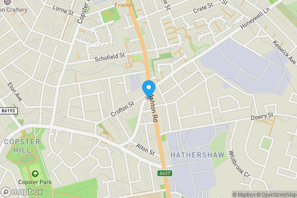 Map location for 348 Ashton Road, Oldham OL8 3HF