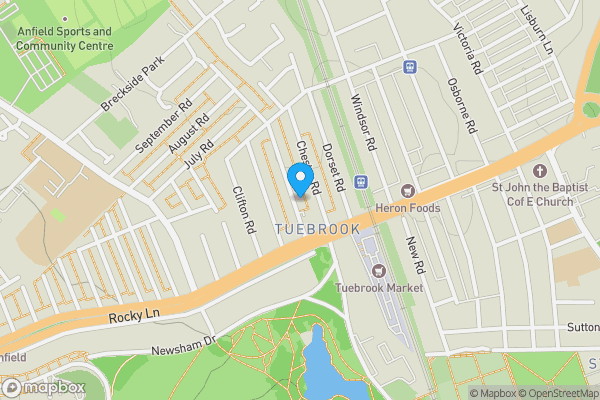 Map location for 18 Gloucester Road, Anfield, Liverpool, Merseyside, L6 4DS