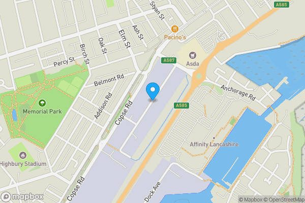 Map location for Units 3 & 4, Siding Road, Fleetwood, Lancashire FY7 6NS