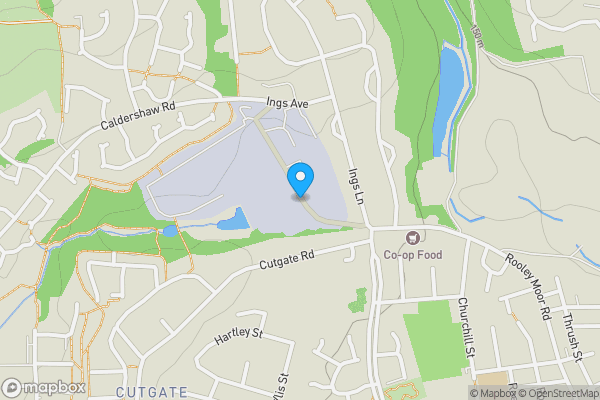 Map location for Land at Ings Lane, Rochdale, Greater Manchester, Lancashire, OL12 7LQ