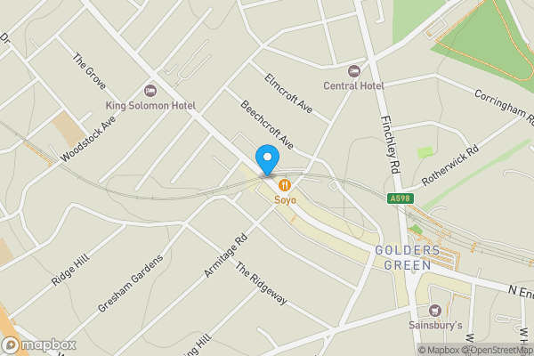 Map location for 4a Russell Parade, Golders Green Road, Golders Green, London, NW11 9NN
