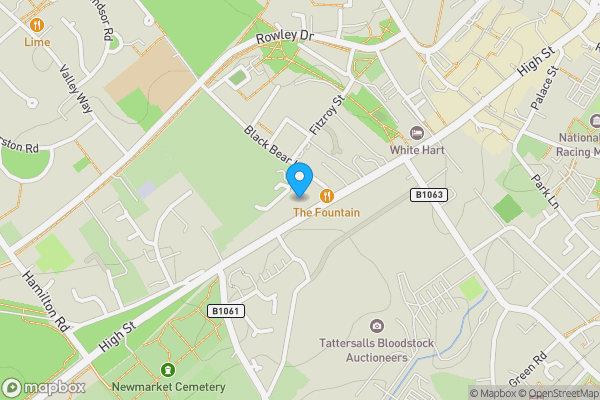 Map location for Flats 1, 1A and 1B Stockbridge House, 192, High Street, NEWMARKET, Suffolk, CB8 9AP