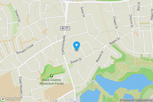 Map location for Former Queens Street/Consort Crescent Garage Site, Pensnett, Brierley Hill, West Midlands DY5 4BY