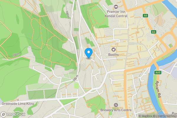 Map location for 21 Church Terrace, Kendal, Cumbria LA9 4PR