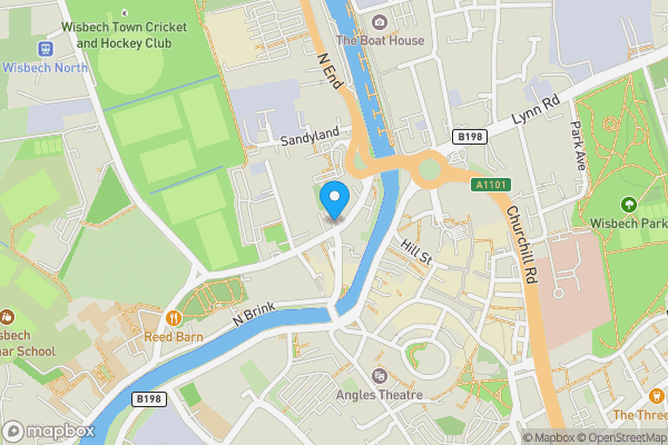 Map location for 3-5 Oil Mill Lane, Wisbech, Cambridgeshire PE13 1NW