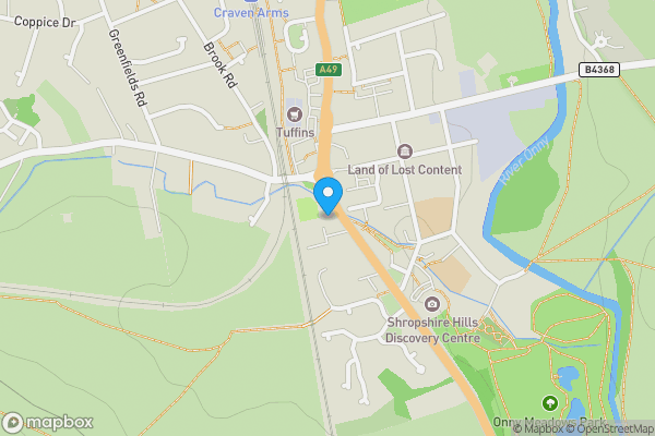 Map location for J Mart Premises, Ludlow Road, Craven Arms, Shropshire, SY7 9QL