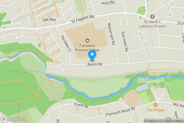 Map location for Bwlch Road, Fairwater, Cardiff, CF5 3EF