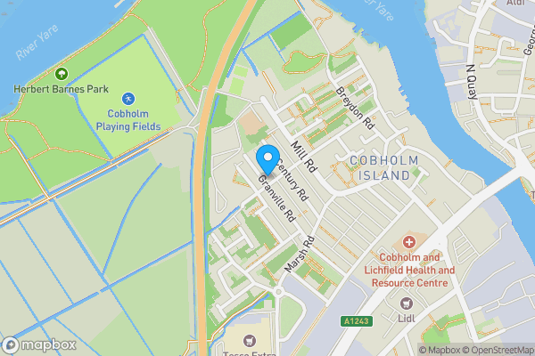 Map location for 78 Granville Road, Great Yarmouth, Norfolk, NR31 0BZ