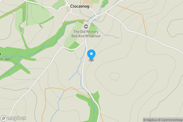 Map location for Clocaenog, Ruthin, Denbighshire, LL15 2AT
