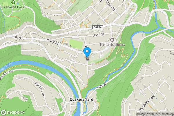 Map location for Former St John Ambulance Hall & Garage Thomas Street, Treharris, CF46 5AA