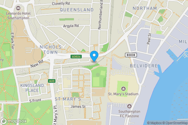 Map location for 82 Northam Road, Southampton, Hampshire, SO14 0PB