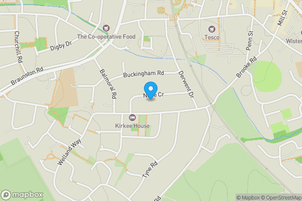 Map location for 16 Nene Crescent, Oakham, LE15 6SG