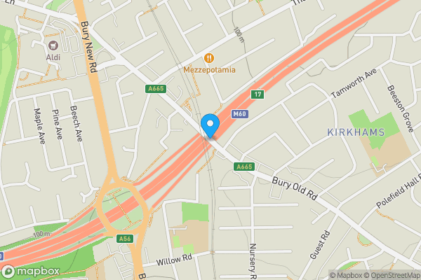 Map location for 145 the Atrium, Bury Old Road, Whitefield, Manchester, Greater Manchester M45 7AL