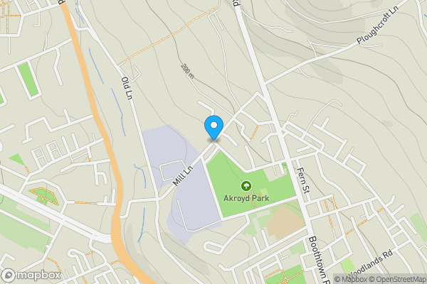 Map location for Land off Mill Lane, Halifax, West Yorkshire, HX3 6TP