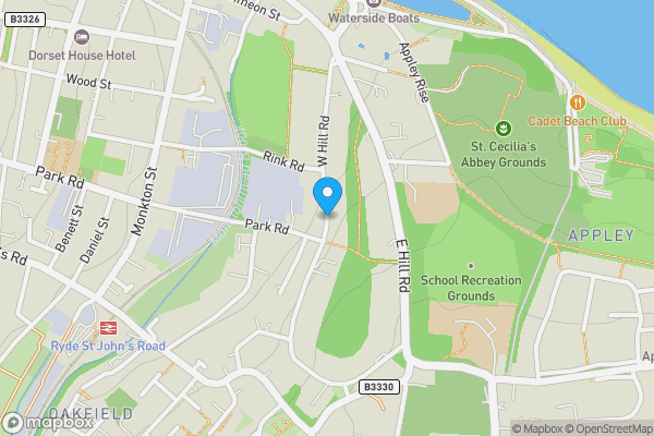 Map location for West Hill Road, Ryde, Isle of Wight, PO33 1LN