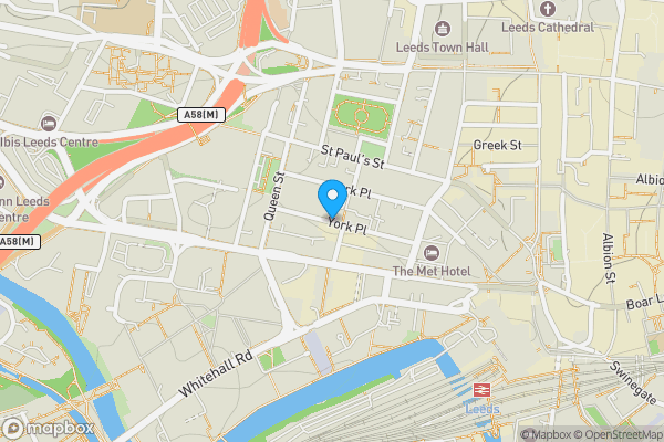 Map location for York Place, Leeds, West Yorkshire, LS1 2EX