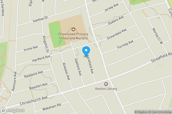 Map location for 43 Larkfield Avenue, Harrow, Middlesex, HA3 8NQ
