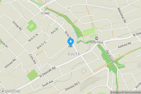 Map location for 24 Kirk Manor Court, Kirk Brae, Cults, Aberdeen, AB15 9SF