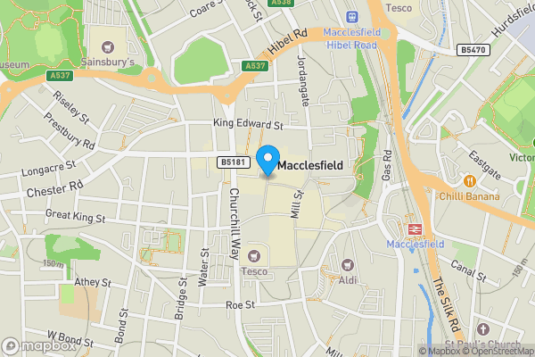 Map location for The Grosvenor Centre, 27-29 Market Pl, Macclesfield, SK10 1DY