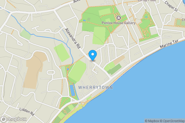 Map location for 2, 3 & 4 Alexandra Road, Penzance, Cornwall, TR18 4LY