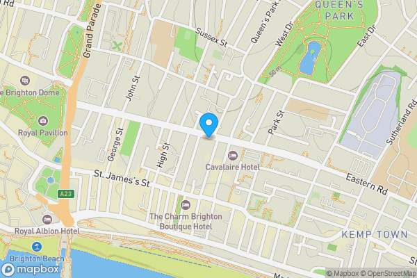 Map location for Flat 5 The Design Quarter, 129-130 Edward Street, Brighton, BN2 0JL