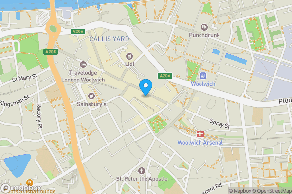 Map location for 33-35 Powis Street, Woolwich, London, SE18 6HZ