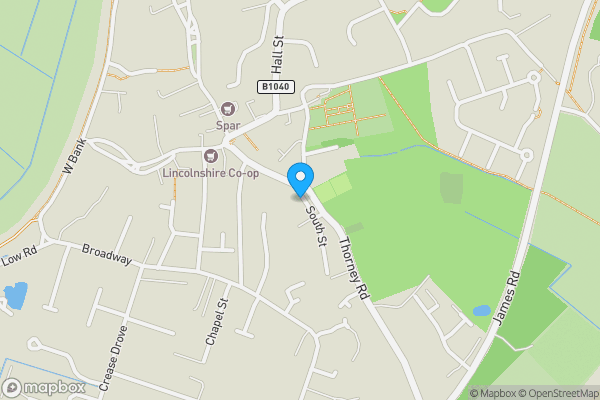 Map location for 49 South Street, Crowland, Peterborough, Lincolnshire PE6 0AH