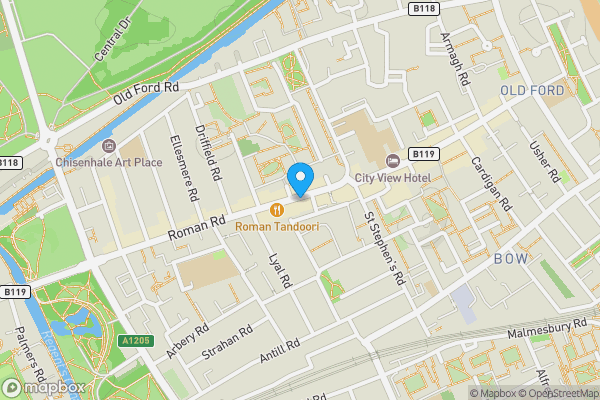 Map location for Rear of, 458 Roman Road, London, E3 5LU