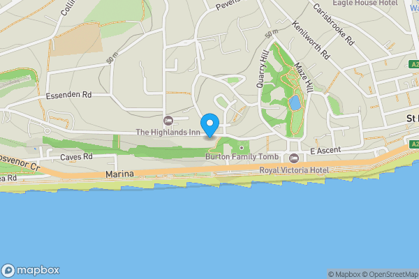 Map location for Flat 4, 1A West Hill Road, St. Leonards-on-Sea, East Sussex, TN38 0NA