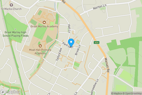 Map location for Park Lane, Walsall, West Midlands, WS6 6BN