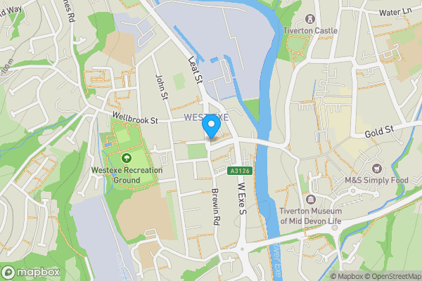 Map location for 31/31A Church Street, Tiverton, Devon, EX16 5HX