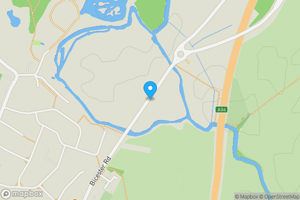 Map location for Bicester Road, Oxfordshire, OX5 2JJ