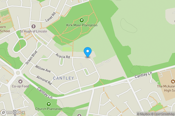 Map location for Acacia Road, Doncaster, South Yorkshire, DN4 6NT