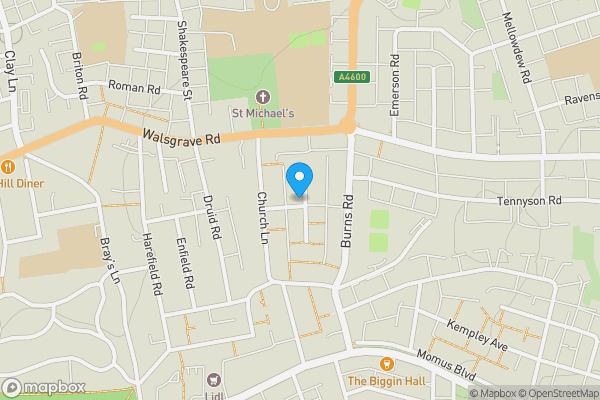 Map location for Land to the rear of 1 Grenville Avenue Lower Stoke, Coventry, West Midlands, CV2 4AN