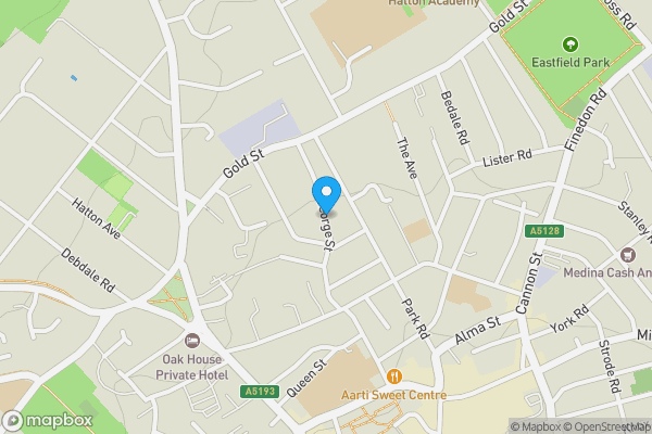 Map location for Barkers Yard, George Street, Wellingborough, NN8 4QH