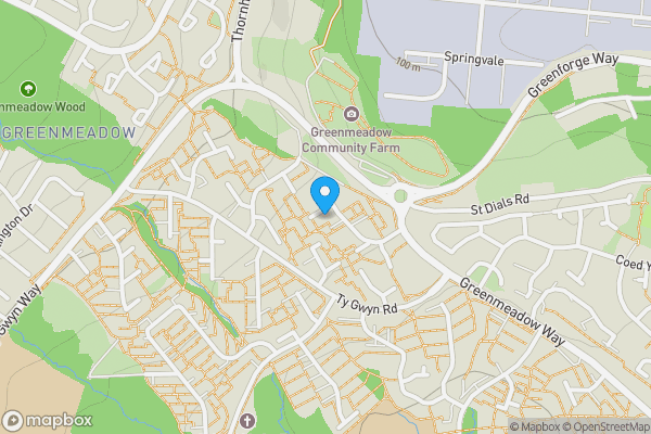 Map location for 186 Charston, Greenmeadow, Cwmbran, Gwent, NP44 4LD