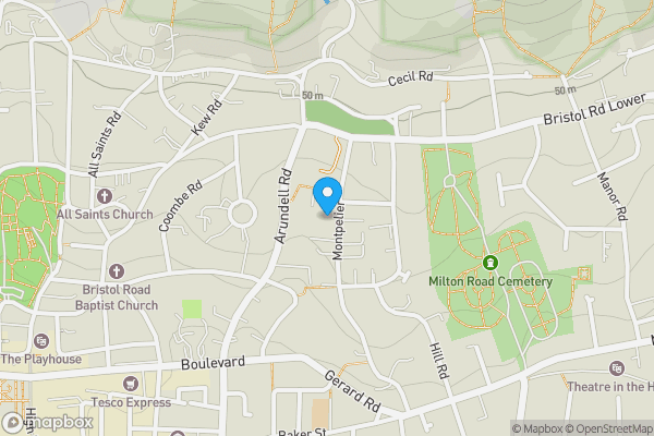 Map location for Development Site @, 23, Montpelier, Weston-Super-Mare, BS23 2RJ