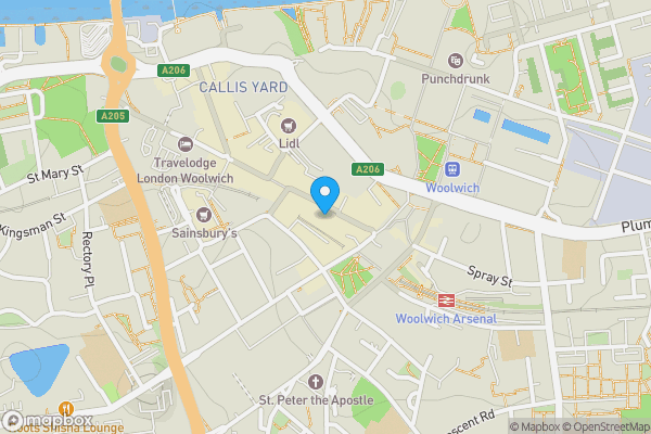Map location for 33-35 Powis Street, Woolwich, London, SE18 6HZ