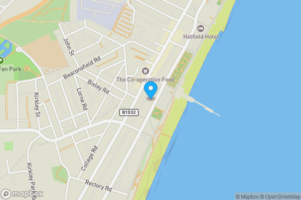 Map location for Flat 5, 5 Kirkley Cliff, Lowestoft, Suffolk, NR33 0BY