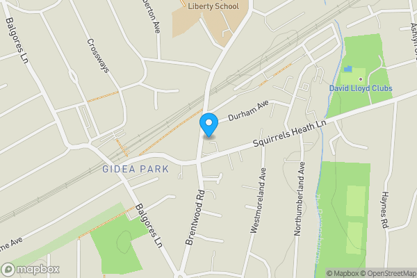 Map location for 422-424 Upper Brentwood Road, Romford, RM2 6JX