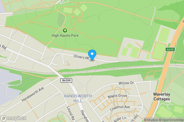 Map location for Land Adjoining , 48 Olivers Mount, Handsworth, Sheffield, South Yorkshire, S9 4PB