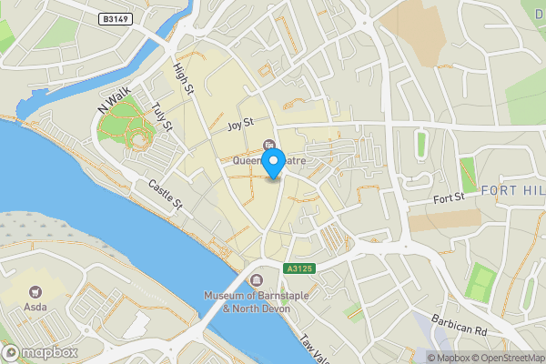 Map location for 87 Boutport Street, Barnstaple, Devon, EX31 1SR