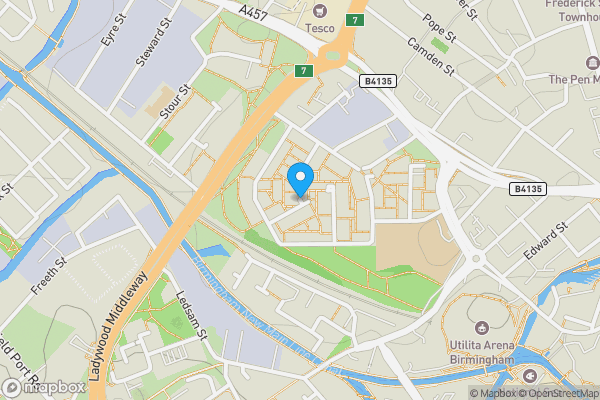 Map location for Sherborne Grove, Birmingham, B1 2PU