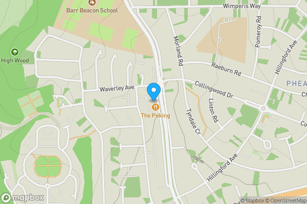 Map location for 142B Beacon Road, Great Barr, Birmingham, West Midlands B43 7BN