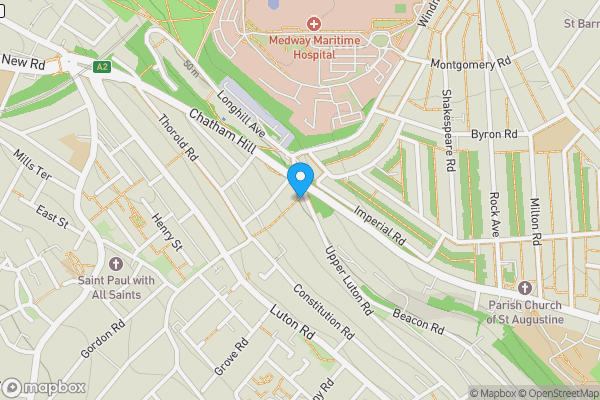 Map location for Land at the back of 2-2A Upper Luton Road, Chatham ME5 7BG